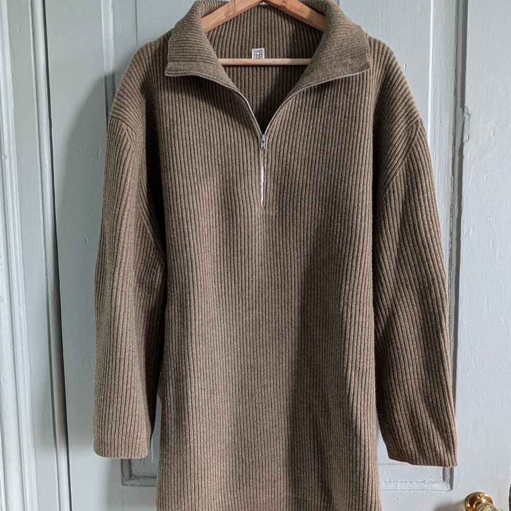 AUTHENTIC Toteme Tomar Zip Lambswool Pullover / Sweater